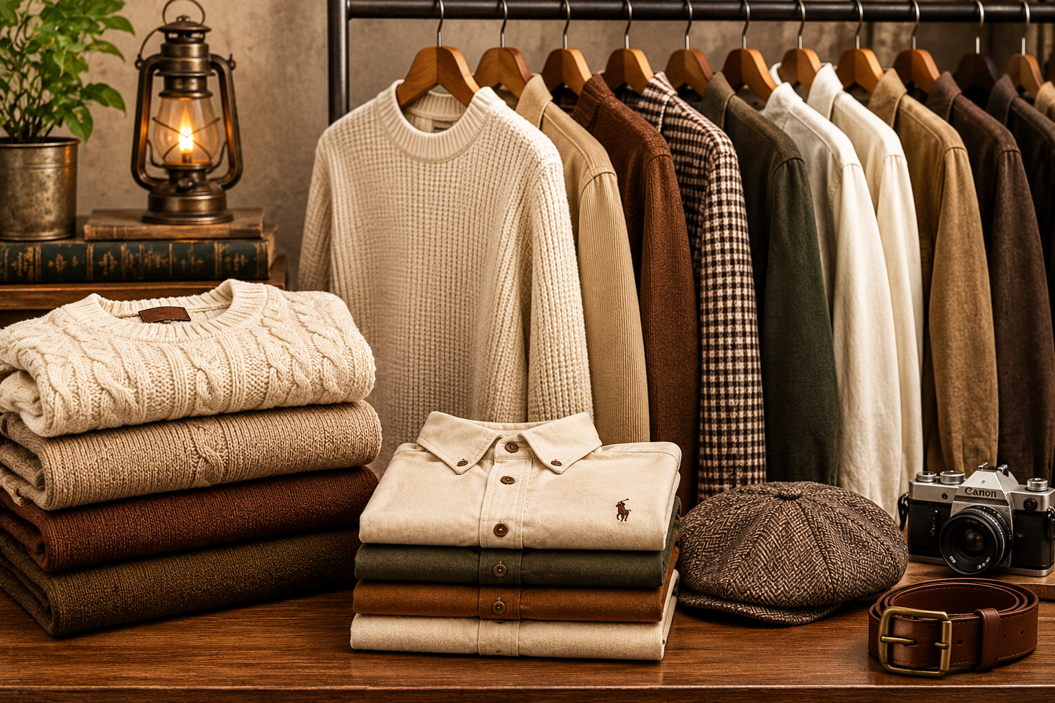 Vintage and cream clothing stock